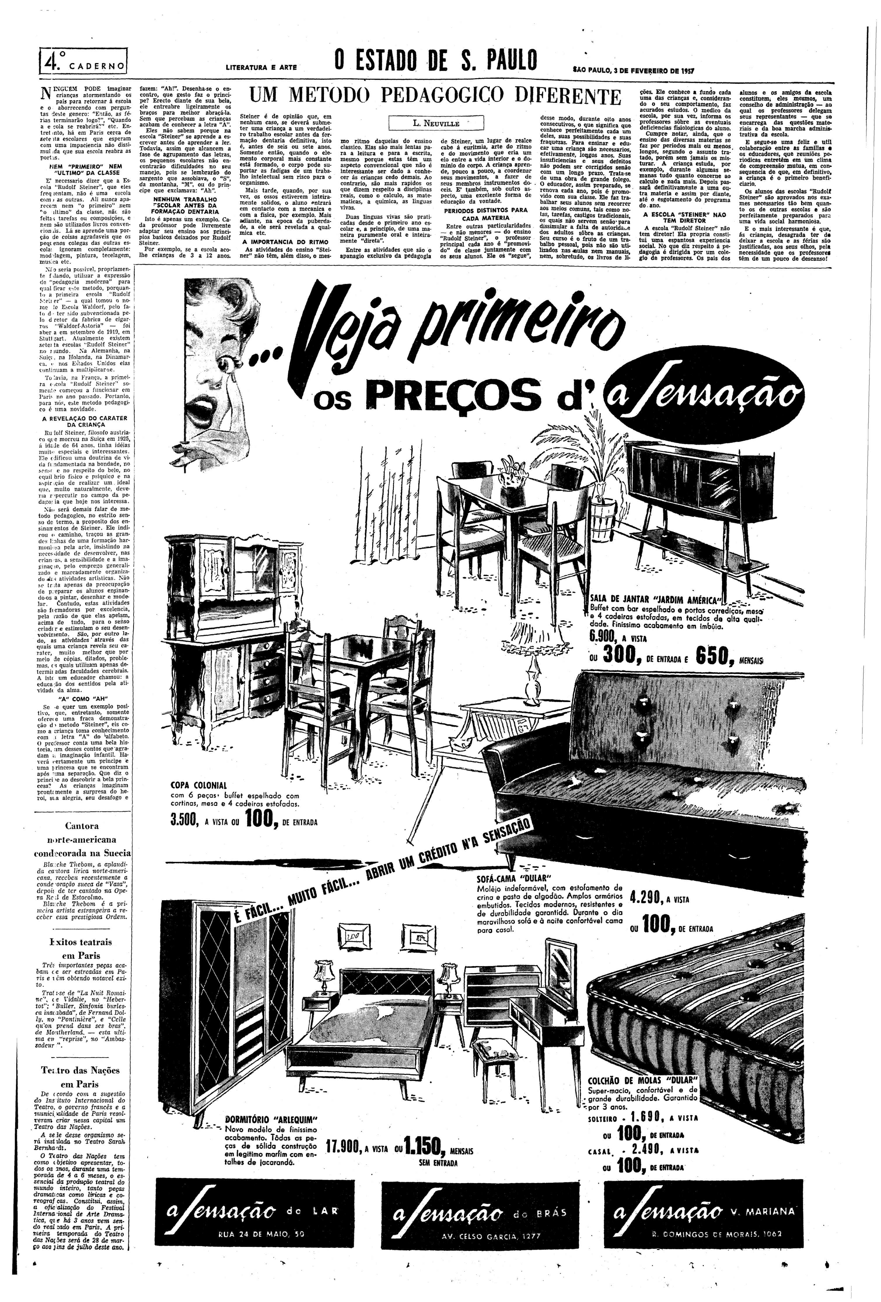 1ª matéria sobre Escola Pedagogia Waldorf no Brasil Escola Waldorf Rudolf Steiner